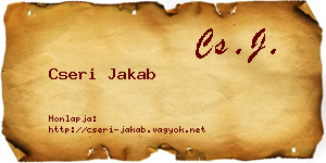 Cseri Jakab névjegykártya